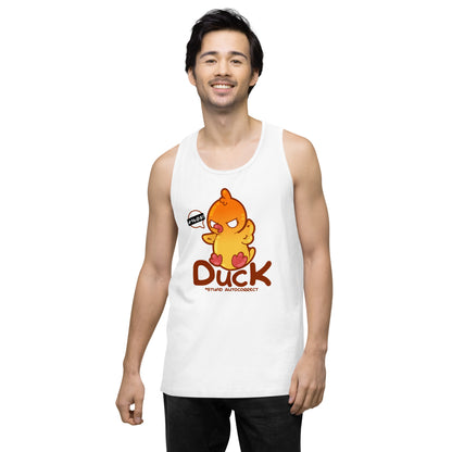 DUCK STUPID AUTOCORRECT - Premium Tank Top - ChubbleGumLLC