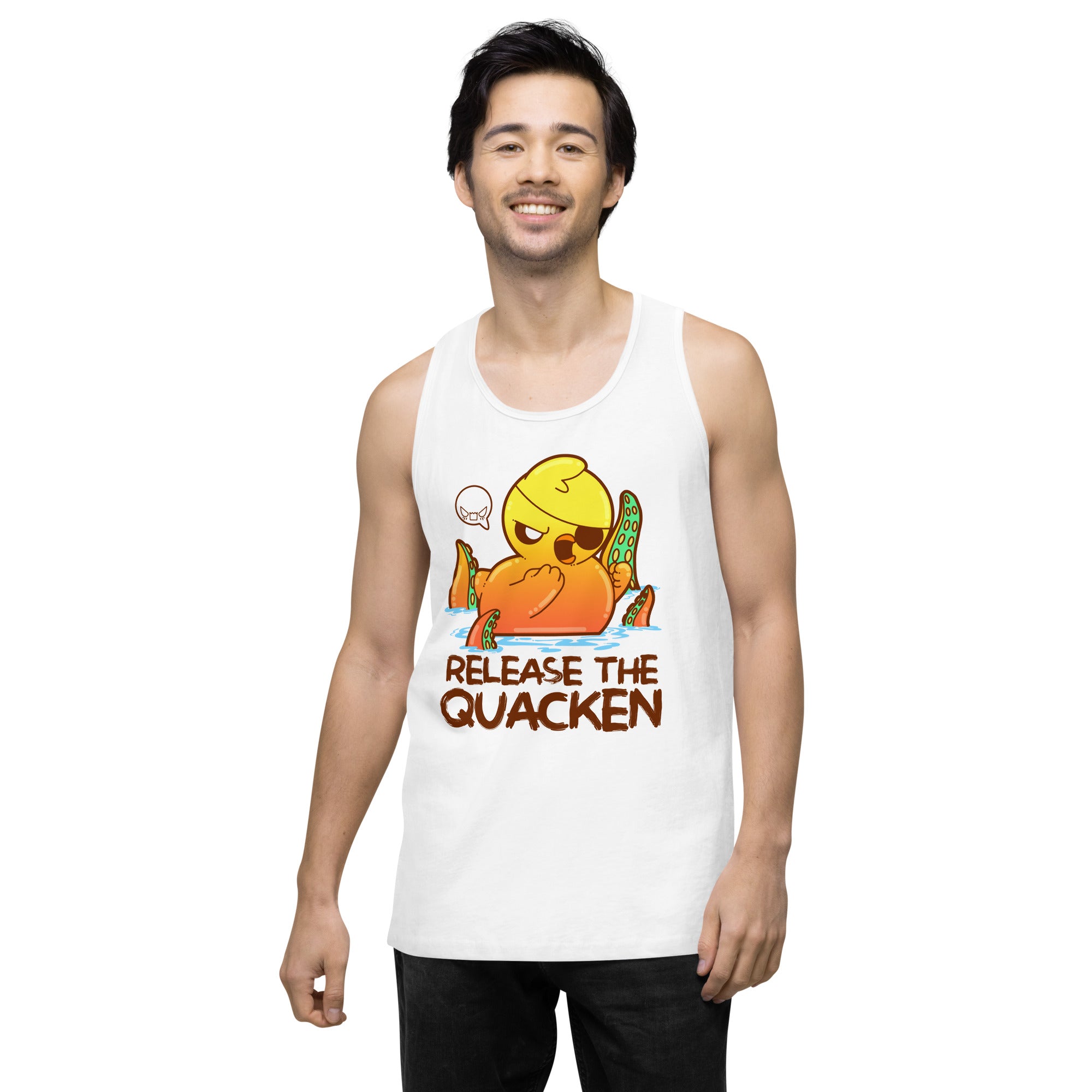 RELEASE THE QUACKEN - Premium Tank Top - ChubbleGumLLC