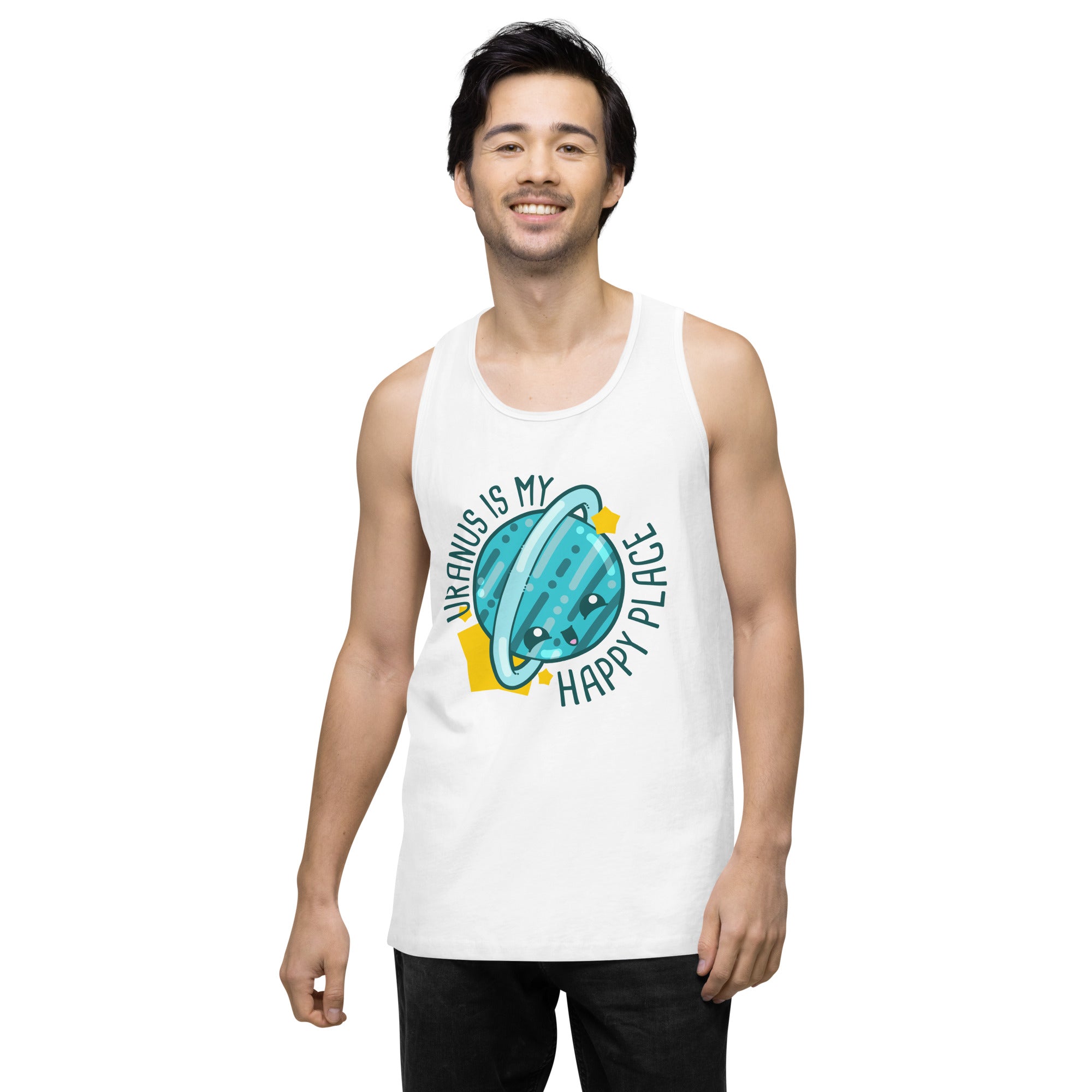 URANUS IS MY HAPPY PLACE - Tank Top - ChubbleGumLLC