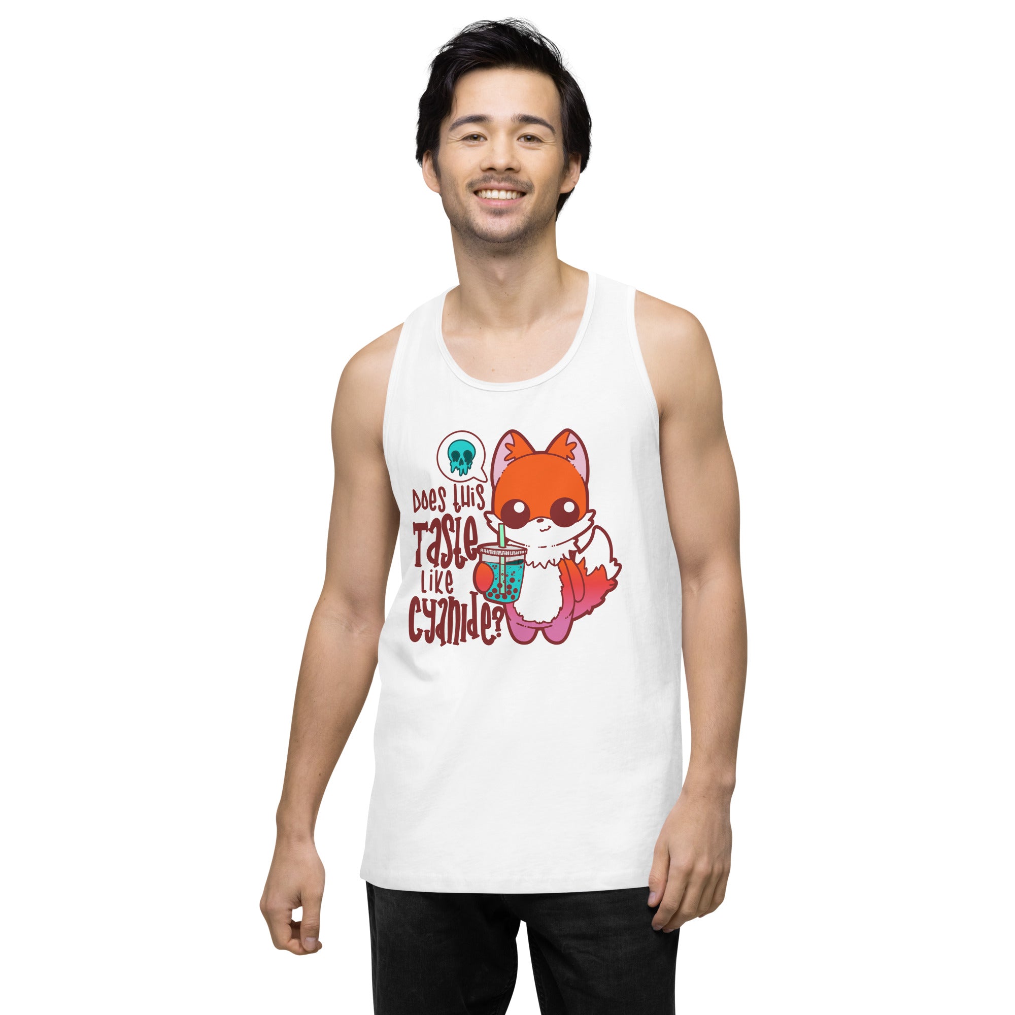 DOES THIS TASTE LIKE CYANIDE - Premium Tank Top - ChubbleGumLLC