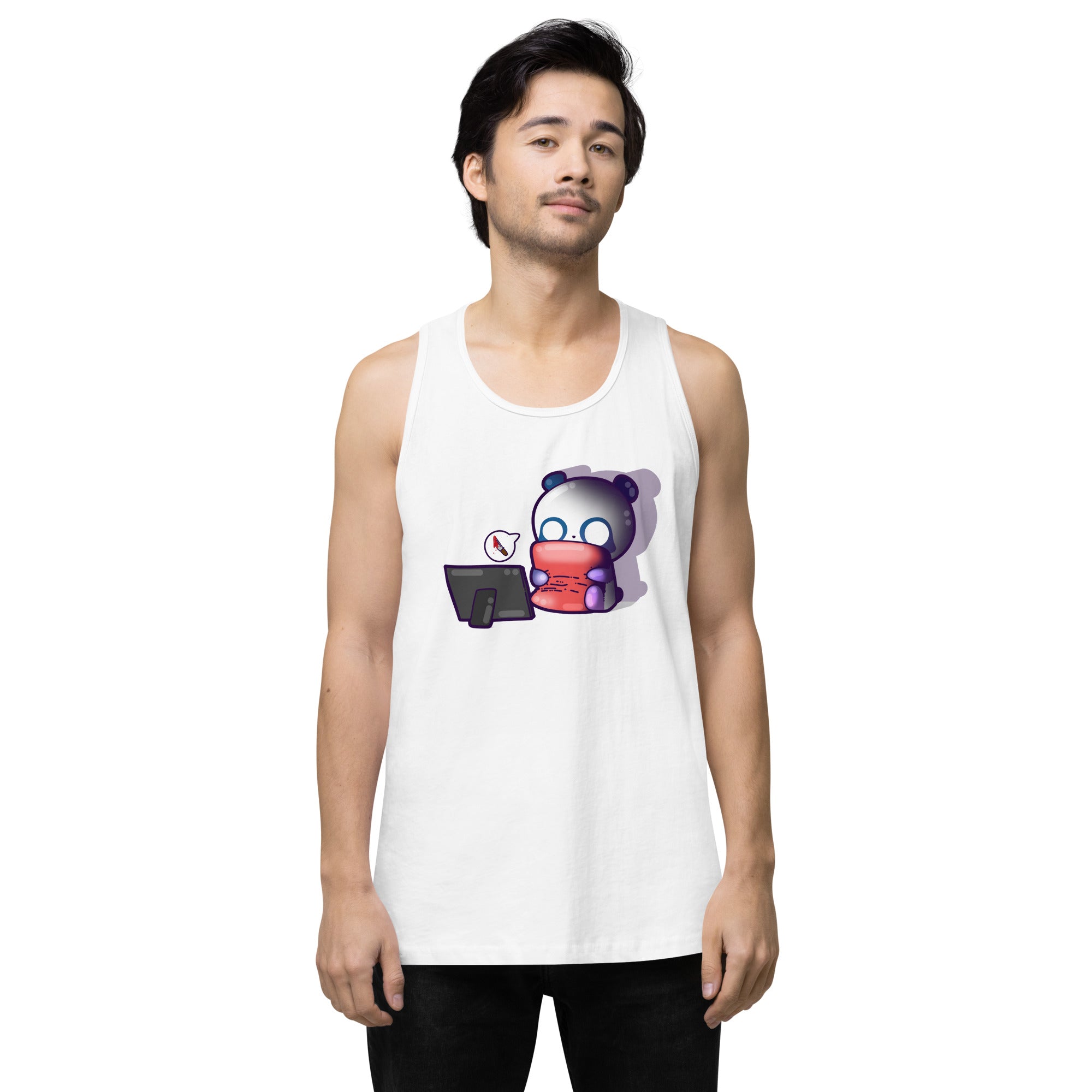 LEARNING HOW TO MURDER THINGS - Premium Tank Top - ChubbleGumLLC