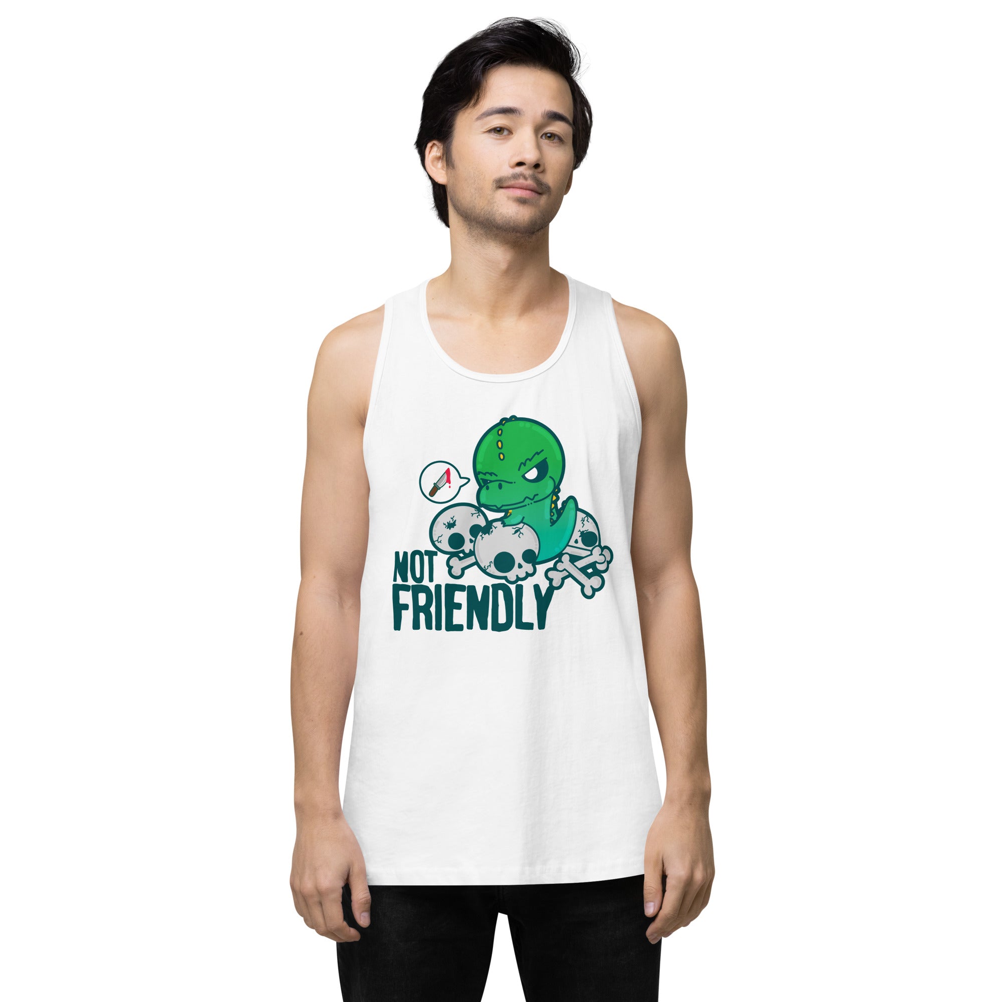 NOT FRIENDLY - Premium Tank Top - ChubbleGumLLC