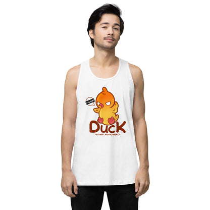 DUCK STUPID AUTOCORRECT - Premium Tank Top - ChubbleGumLLC