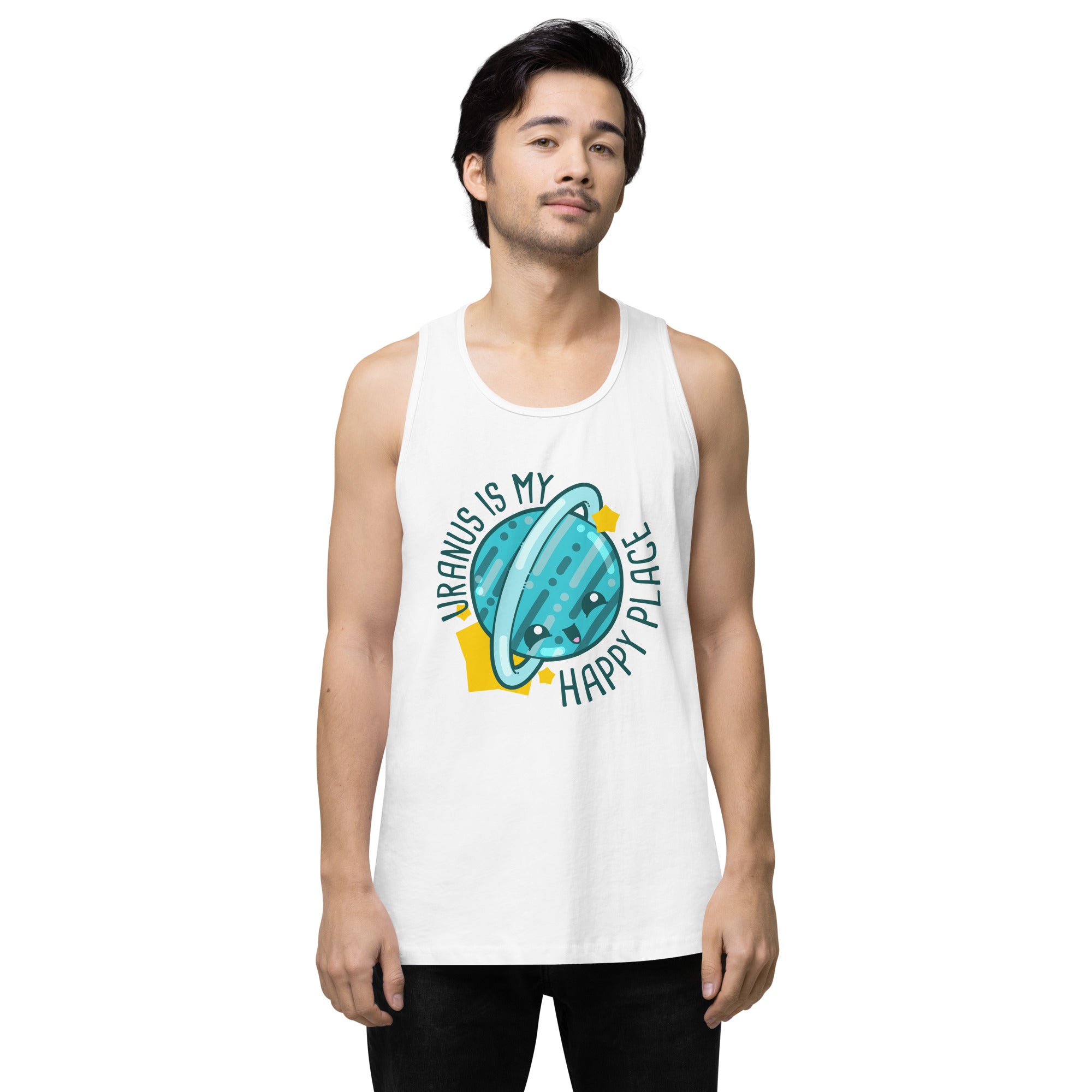 URANUS IS MY HAPPY PLACE - Tank Top - ChubbleGumLLC