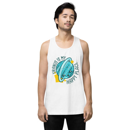 URANUS IS MY HAPPY PLACE - Tank Top - ChubbleGumLLC