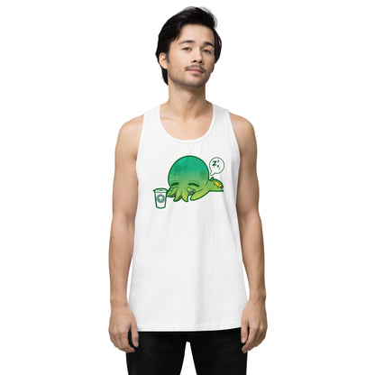 CAFFEINE BEFORE CHAOS - Modified Premium Tank Top - ChubbleGumLLC