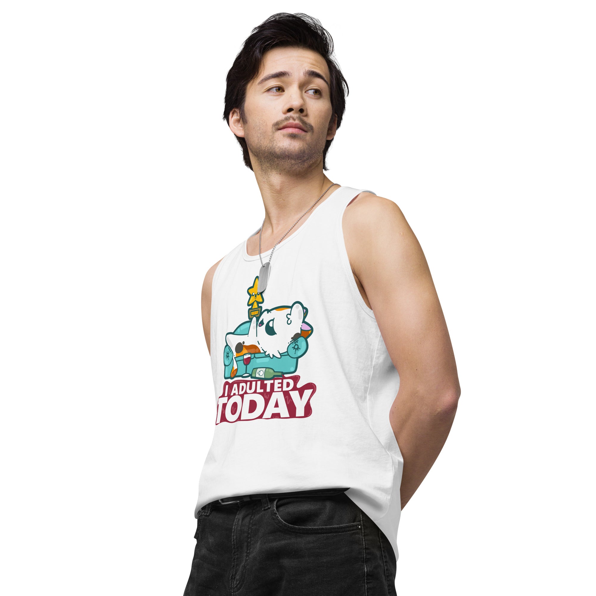 I ADULTED TODAY - Premium Tank Top - ChubbleGumLLC