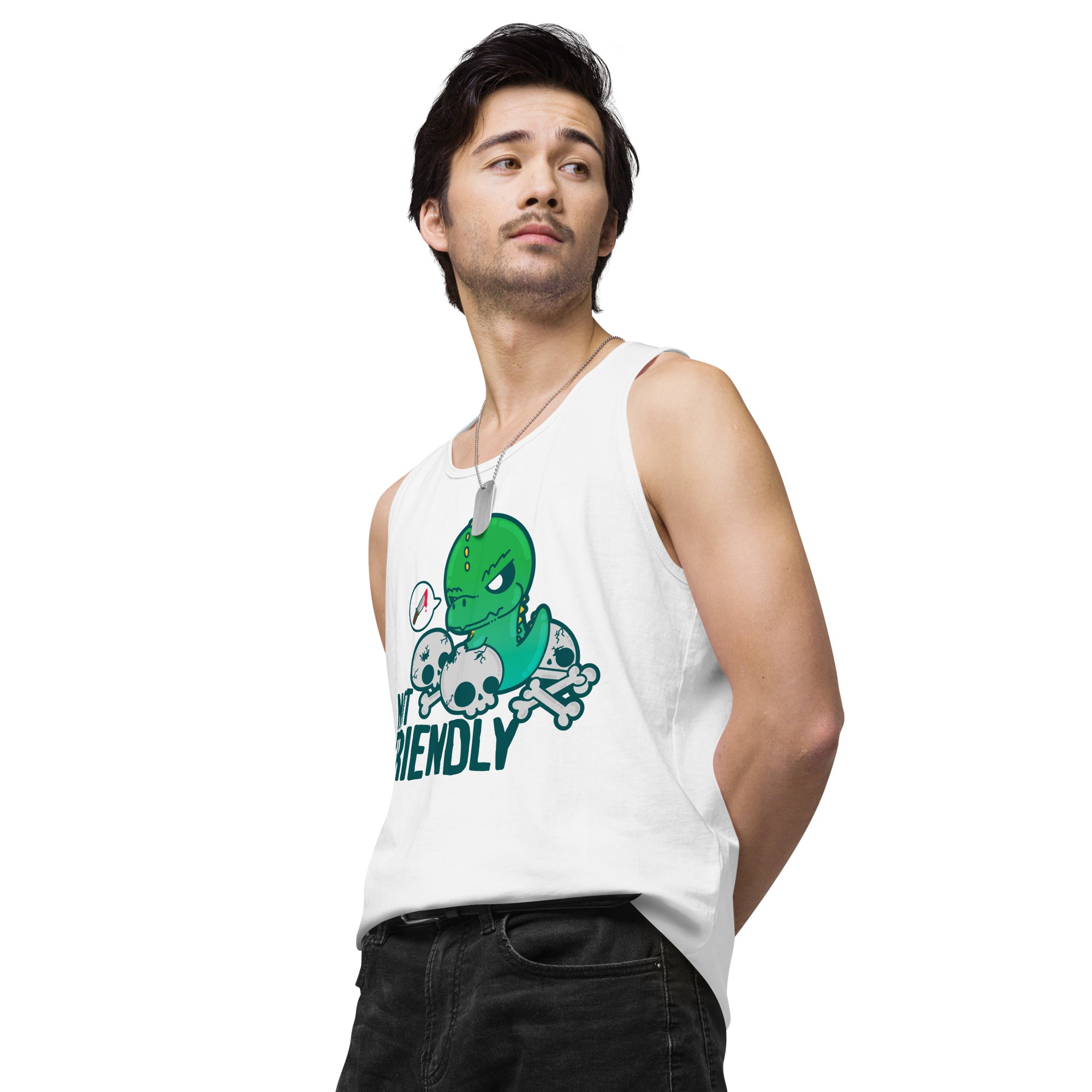 NOT FRIENDLY - Premium Tank Top - ChubbleGumLLC