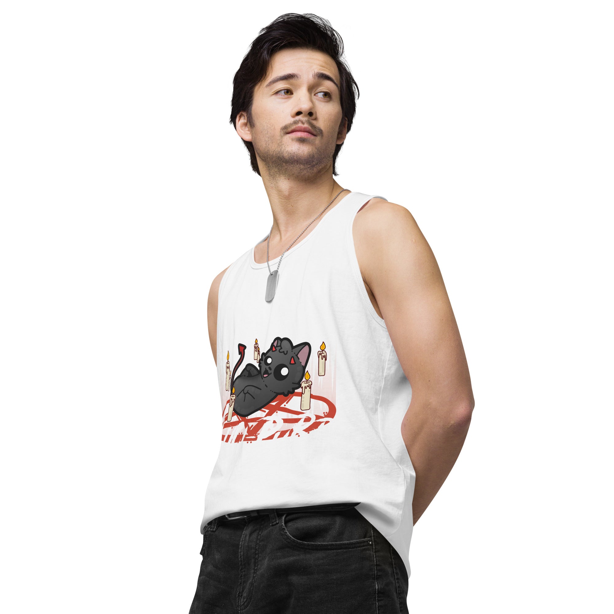 ALL HAIL LUCIPURR - Premium Tank Top - ChubbleGumLLC