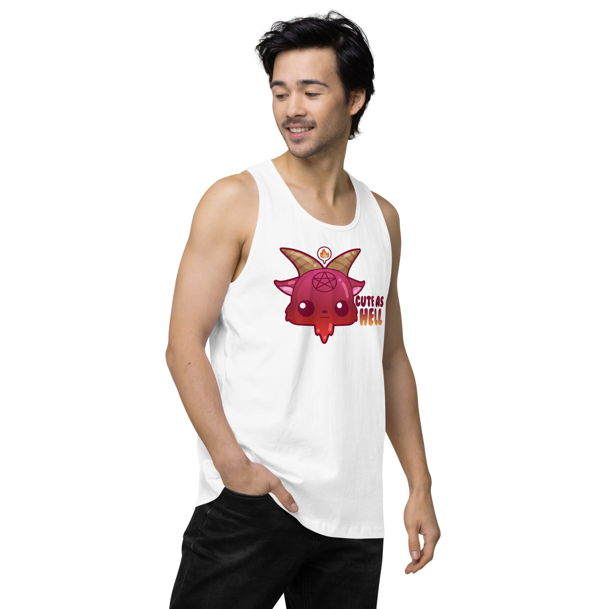 CUTE AS HELL - Premium Tank Top - ChubbleGumLLC