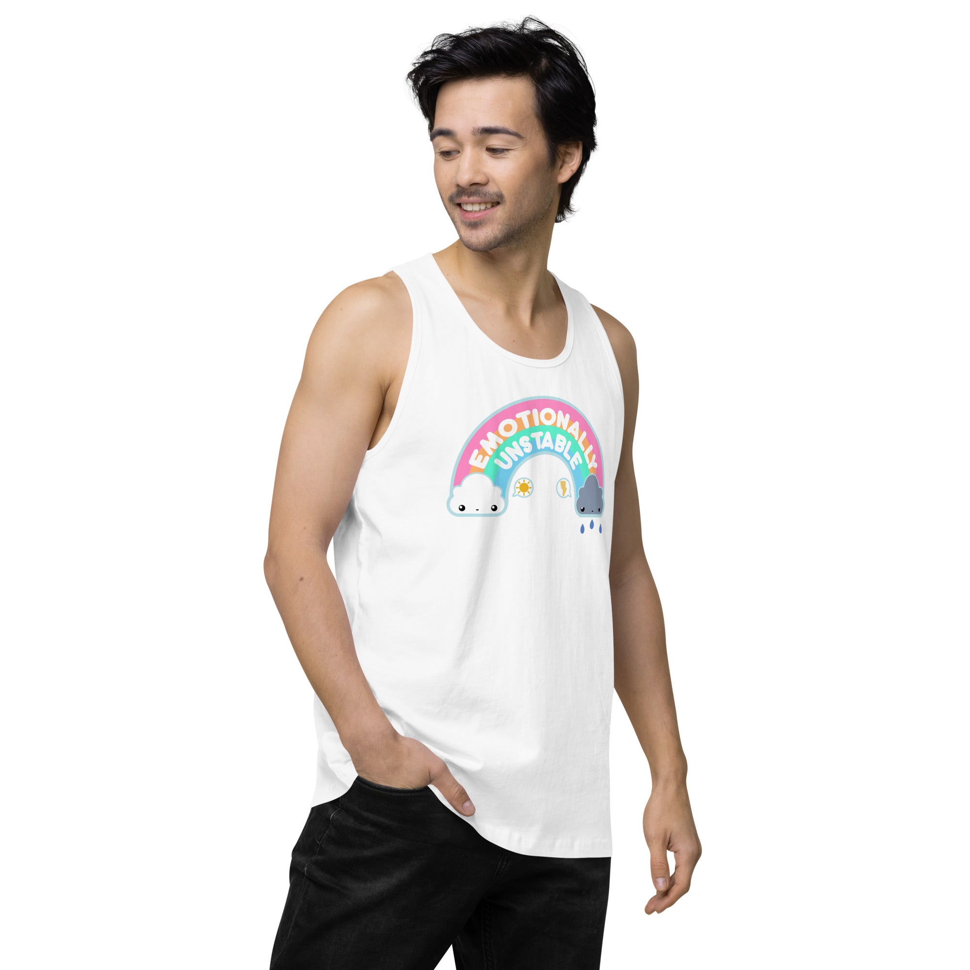 EMOTIONALLY UNSTABLE - Premium Tank Top - ChubbleGumLLC