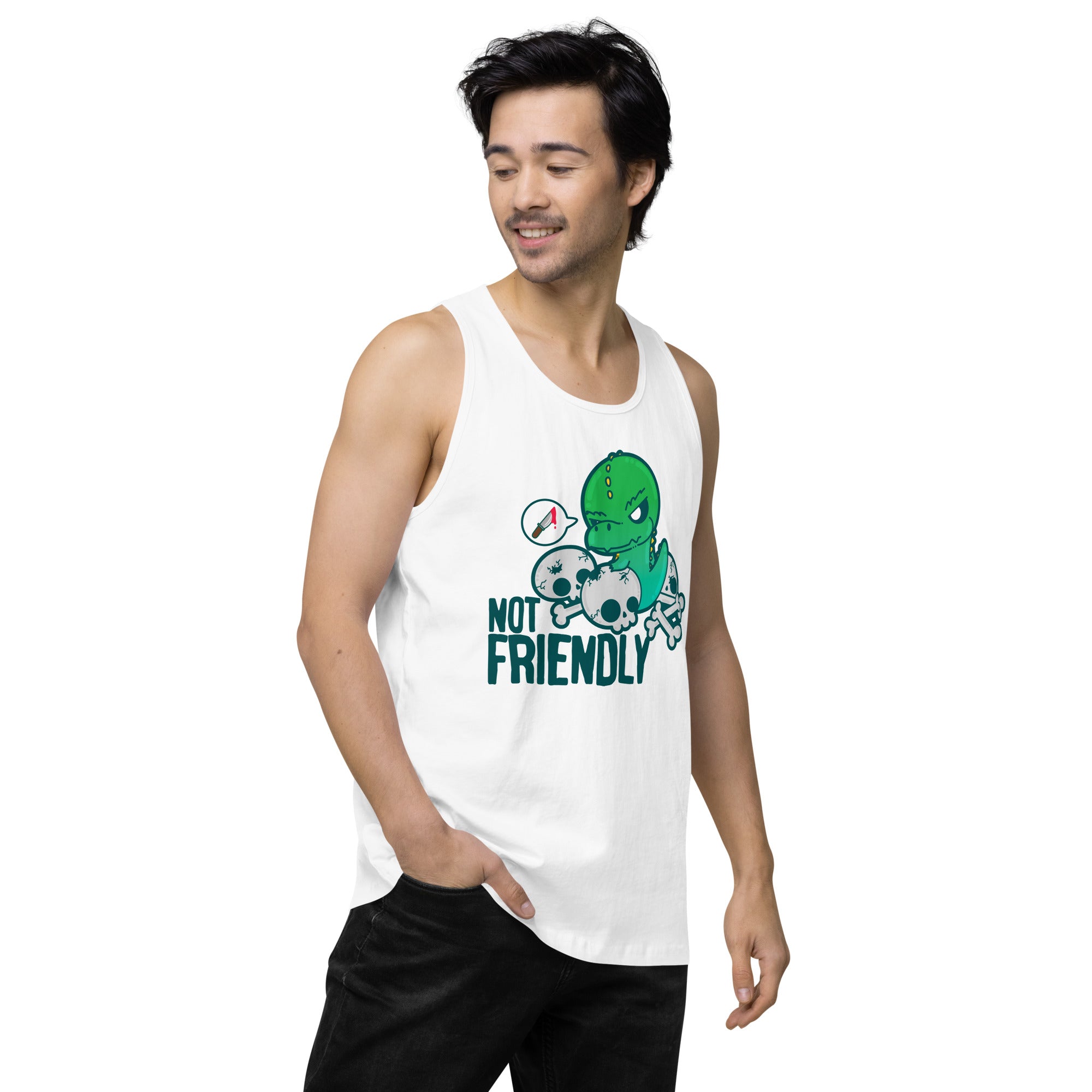 NOT FRIENDLY - Premium Tank Top - ChubbleGumLLC