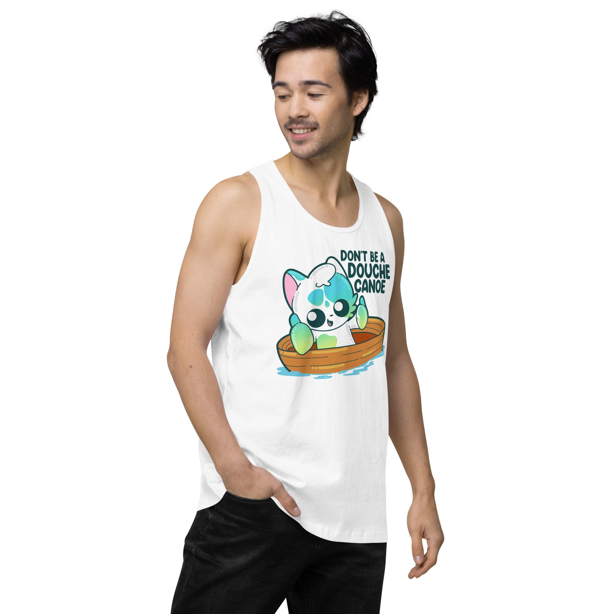 DONT BE A DOUCHE CANOE - Premium Tank Top - ChubbleGumLLC