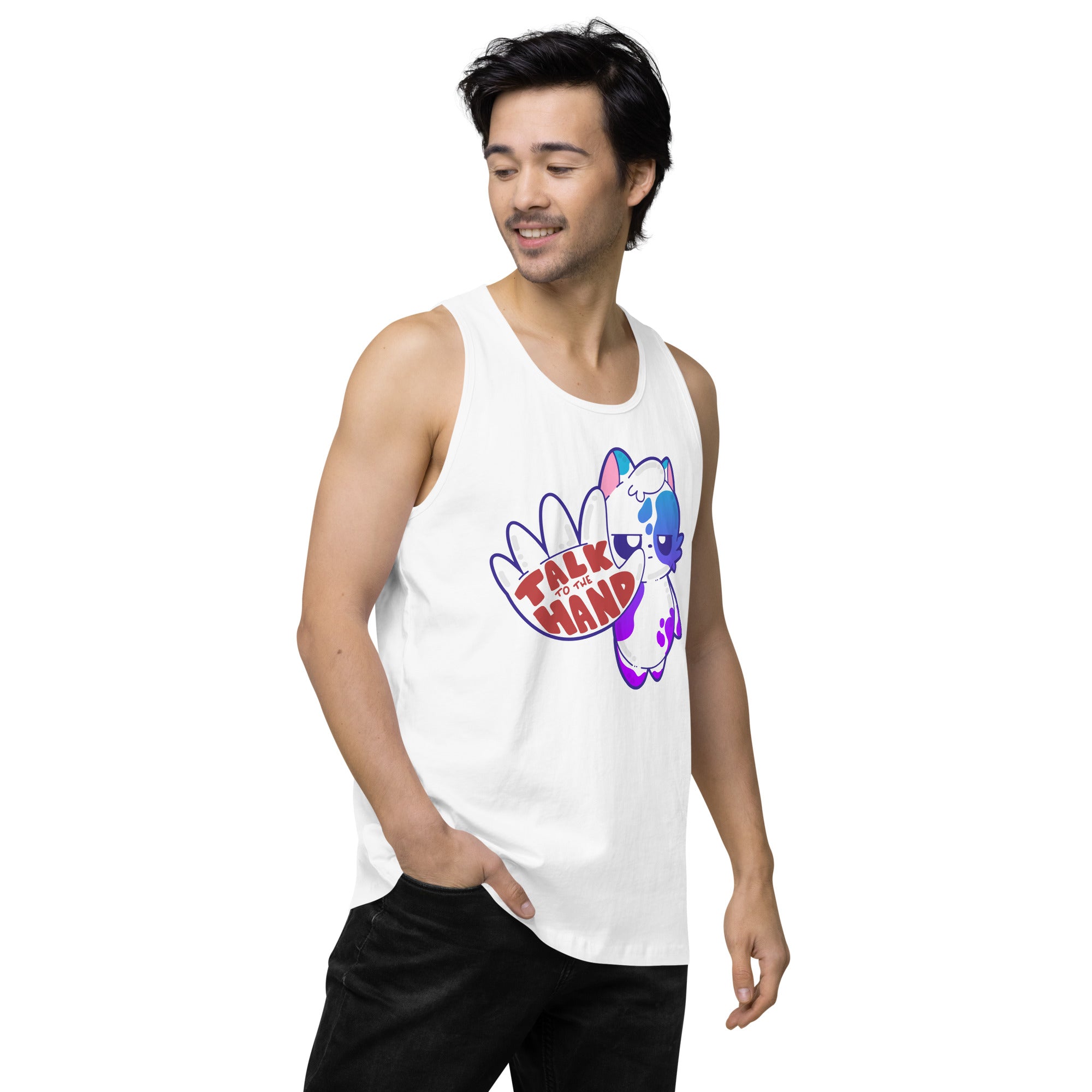 TALK TO THE HAND - Premium Tank Top - ChubbleGumLLC