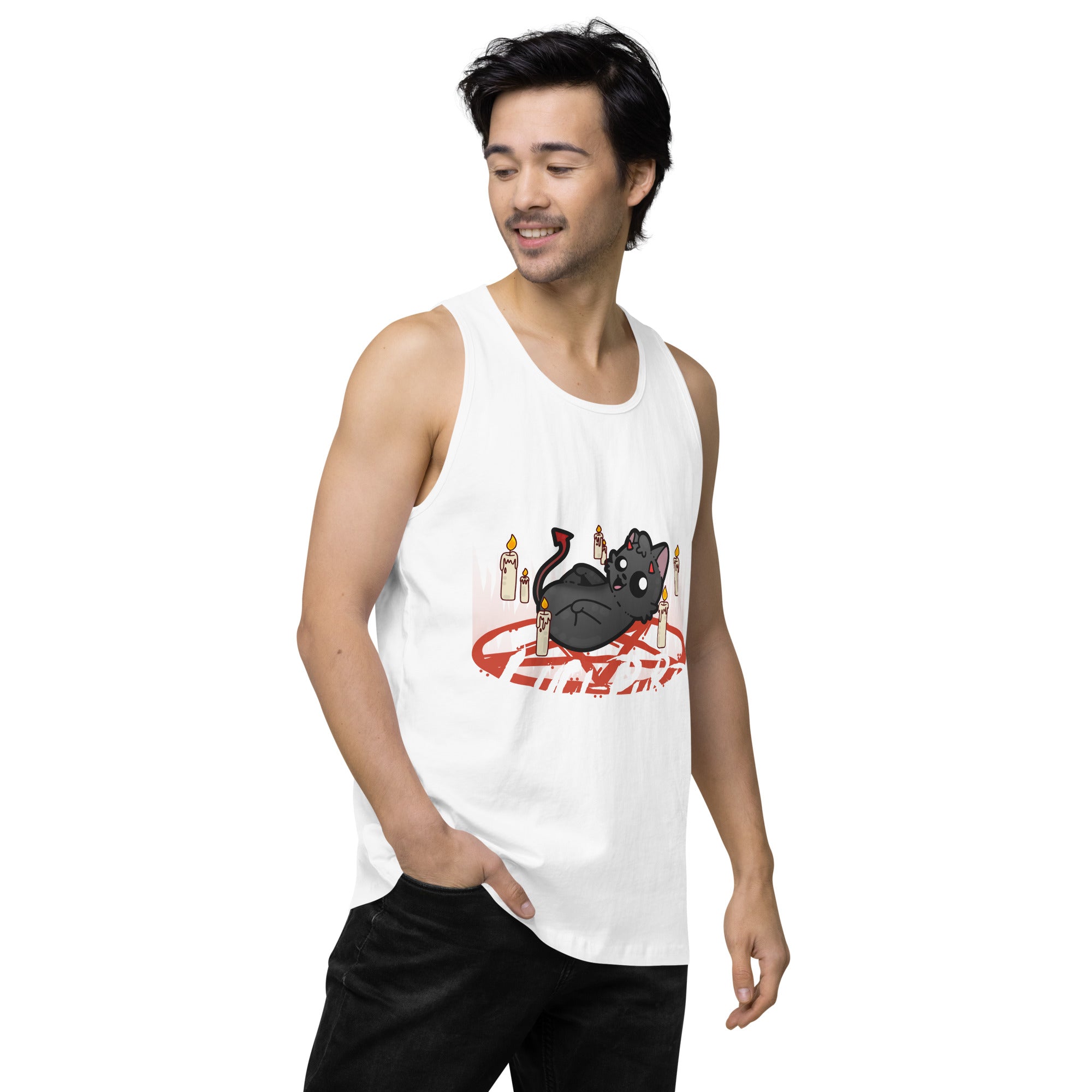 ALL HAIL LUCIPURR - Premium Tank Top - ChubbleGumLLC