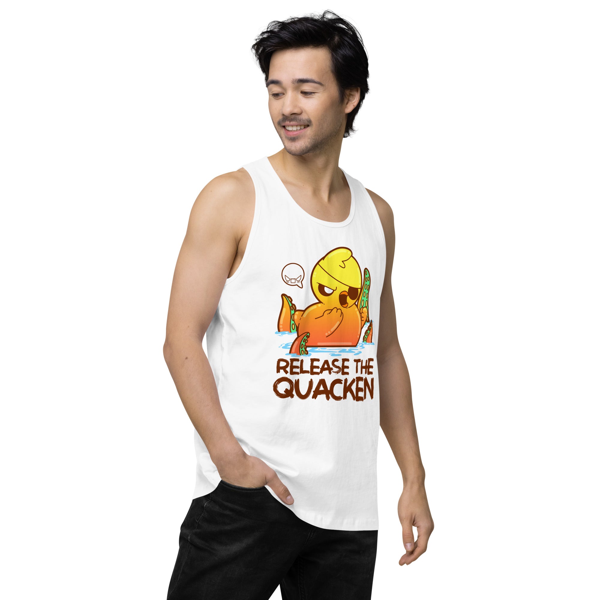 RELEASE THE QUACKEN - Premium Tank Top - ChubbleGumLLC