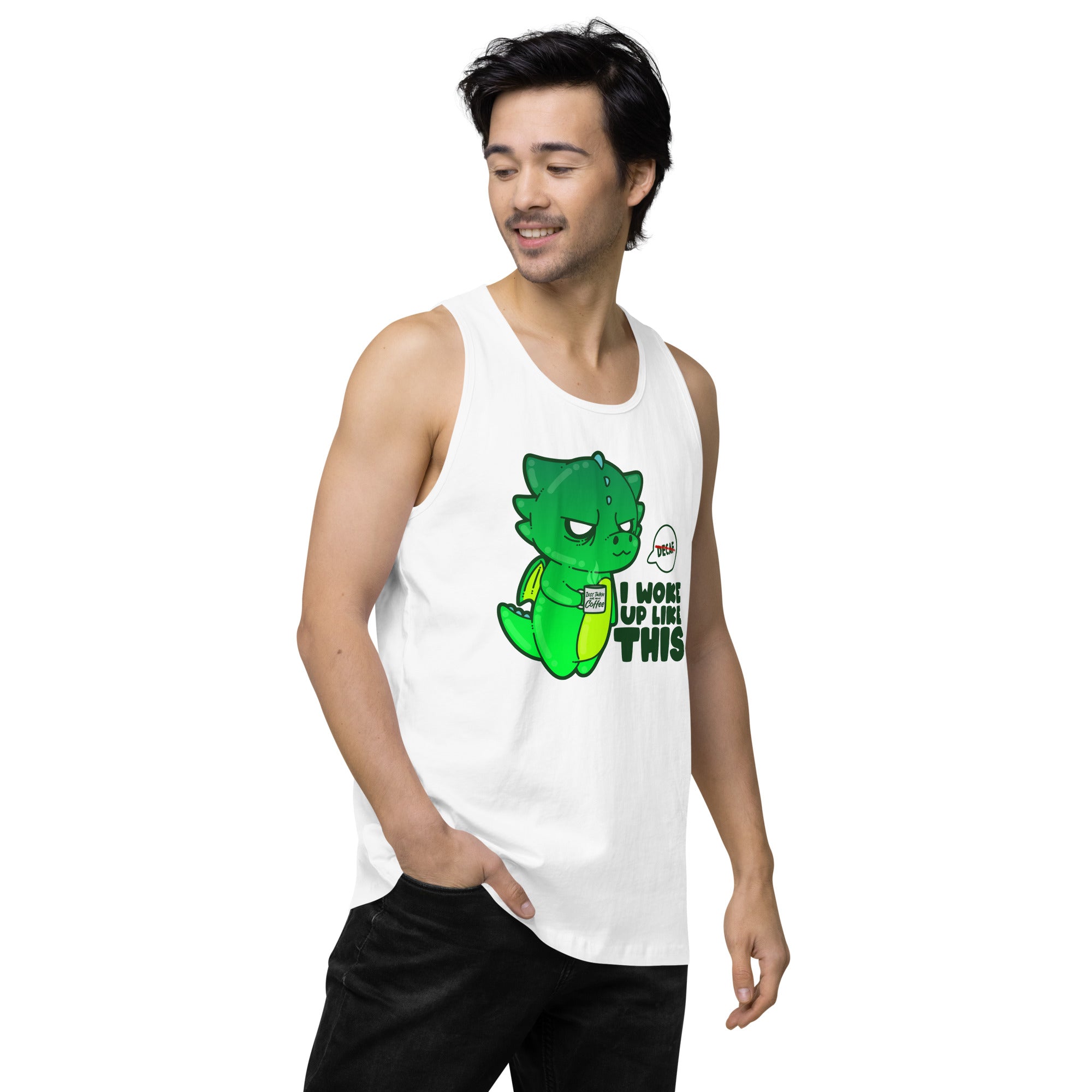 I WOKE UP LIKE THIS - Premium Tank Top - ChubbleGumLLC