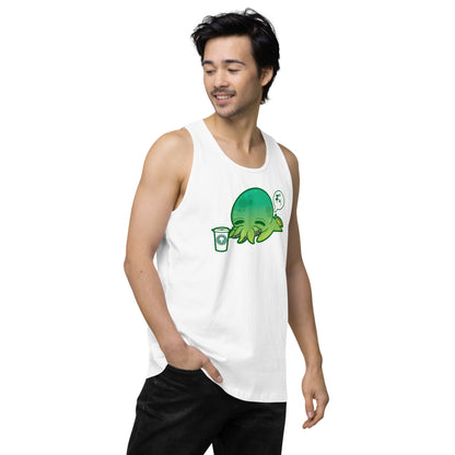 CAFFEINE BEFORE CHAOS - Modified Premium Tank Top - ChubbleGumLLC