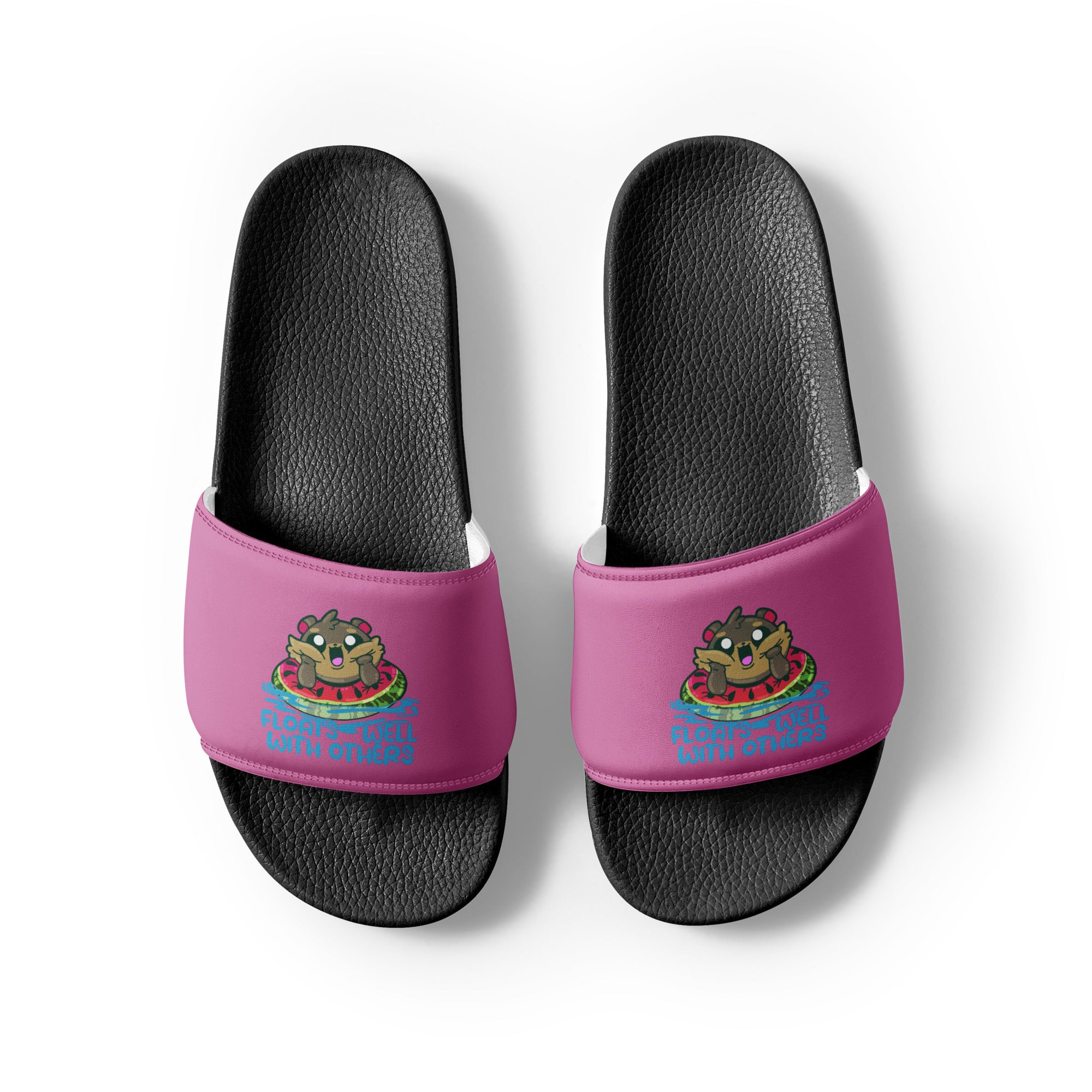 FLOATS WELL WITH OTHERS - Men’s Slides - ChubbleGumLLC