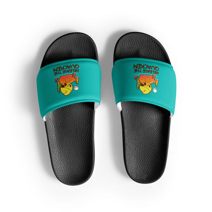 RELEASE THE QUAKEN - Slides - Men - ChubbleGumLLC