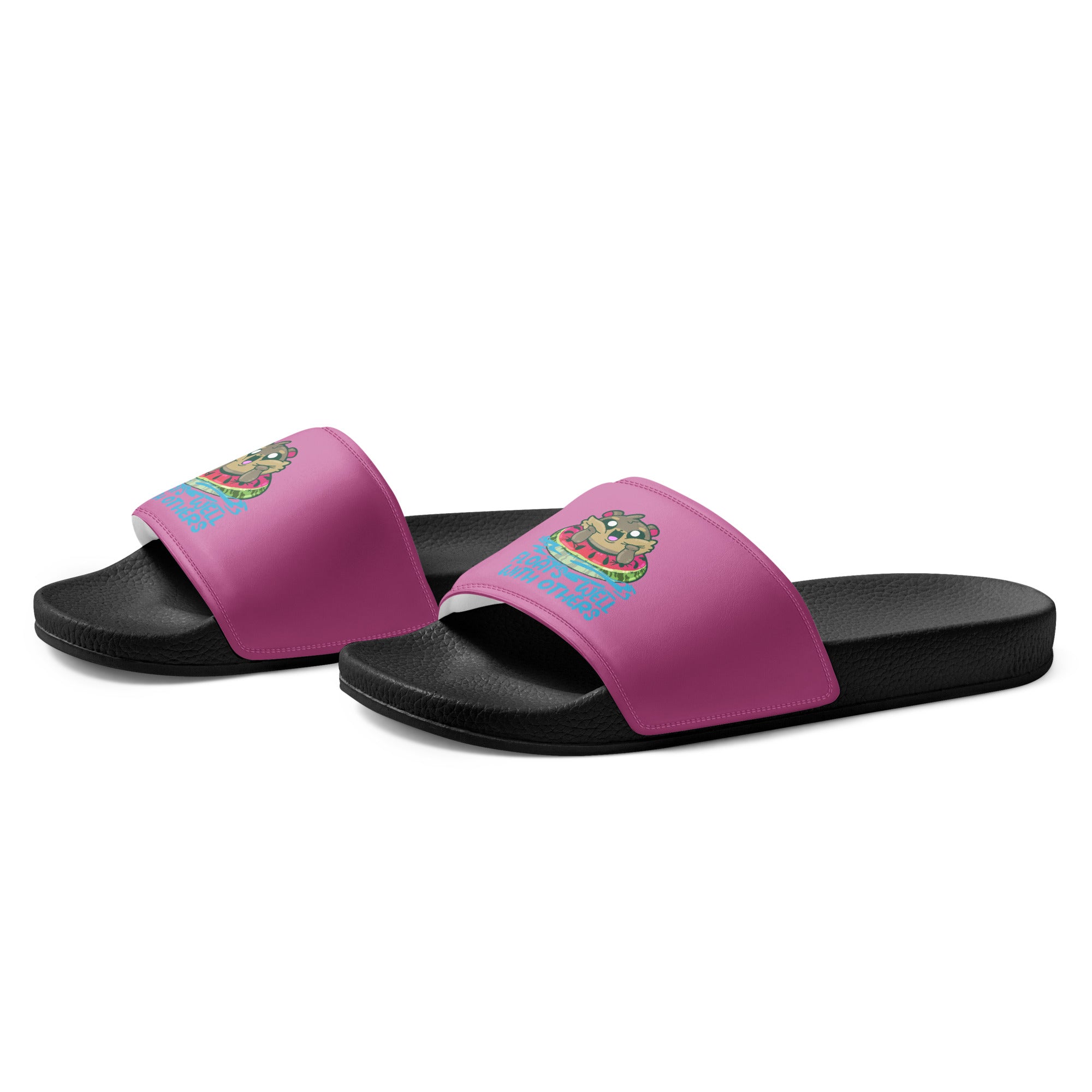 FLOATS WELL WITH OTHERS - Men’s Slides - ChubbleGumLLC