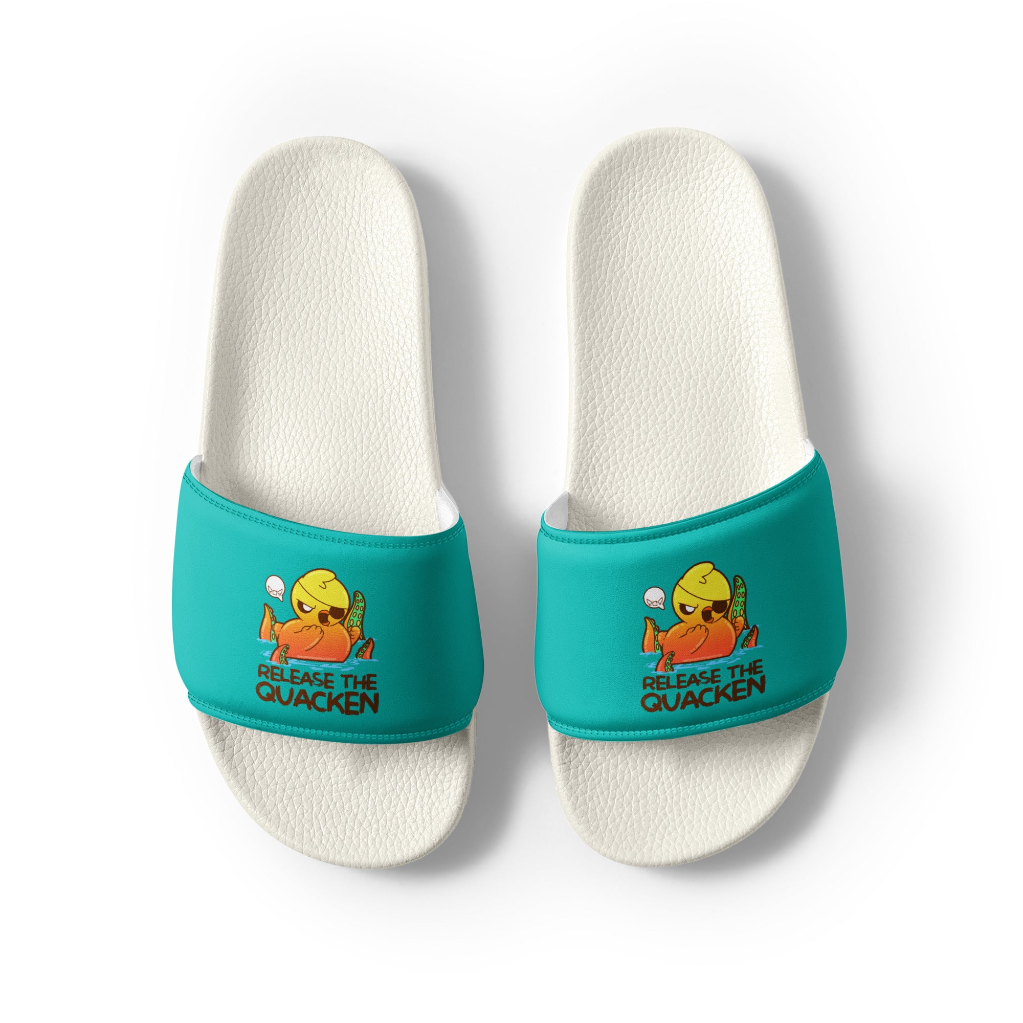 RELEASE THE QUAKEN - Slides - Men - ChubbleGumLLC