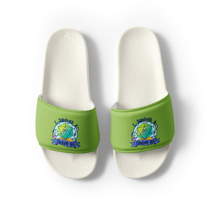 I SURVIVED A CRITICAL HIT - Mens Slides - ChubbleGumLLC