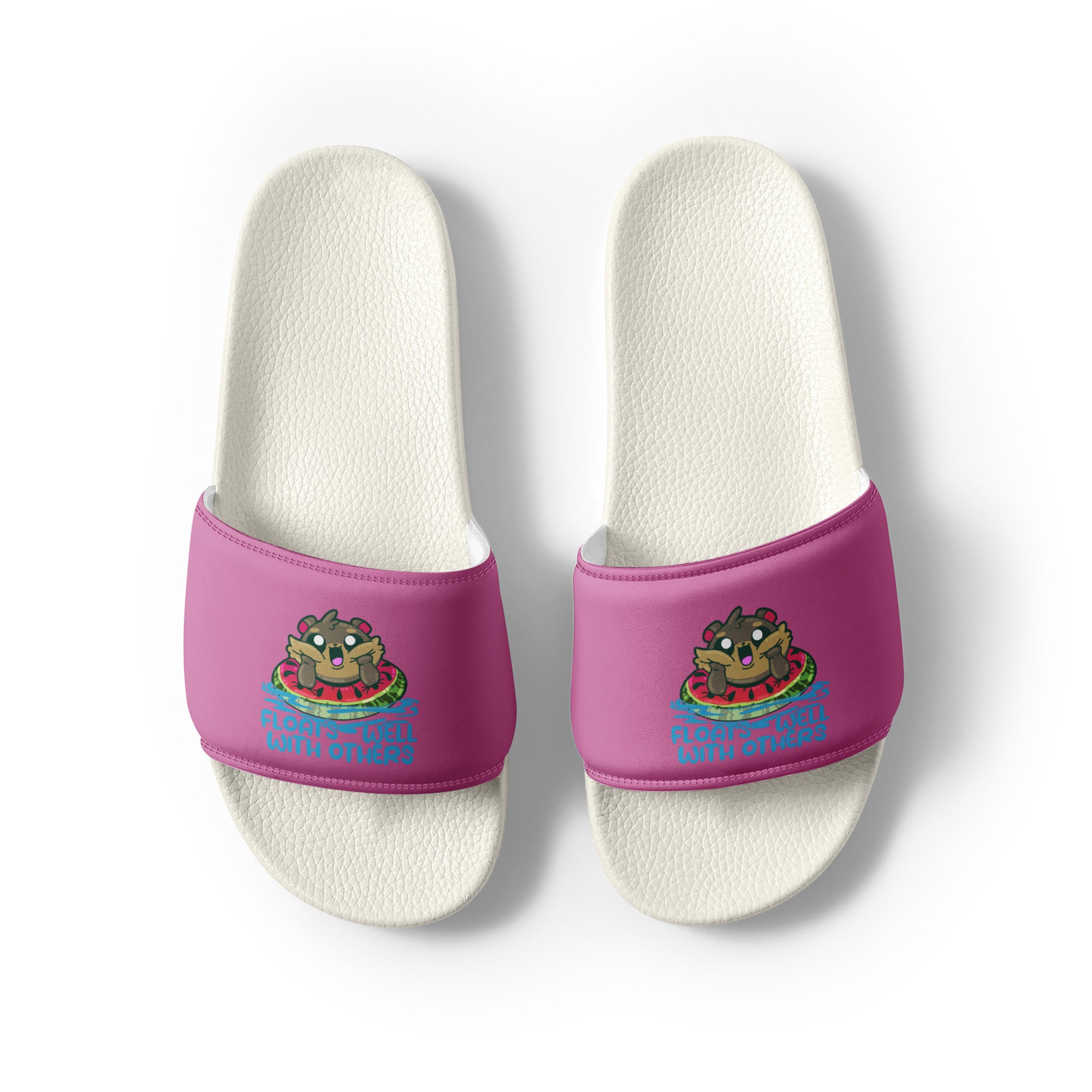 FLOATS WELL WITH OTHERS - Men’s Slides - ChubbleGumLLC