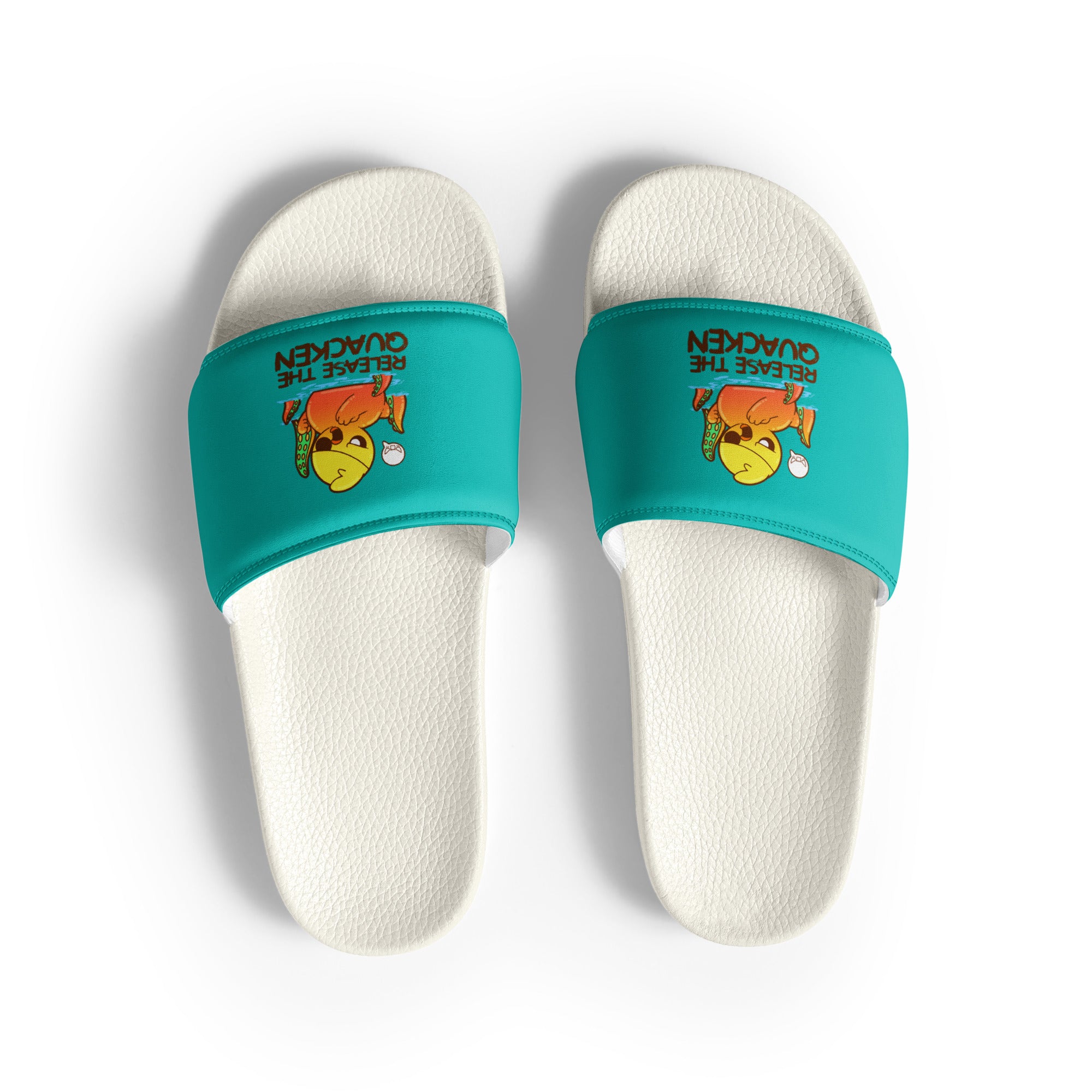 RELEASE THE QUAKEN - Slides - Men - ChubbleGumLLC