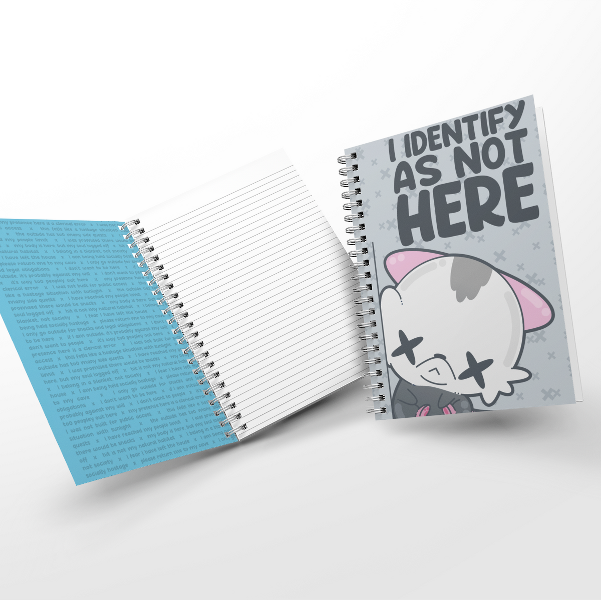 Soft Touch Mini Notebook - I Identify As Not Here