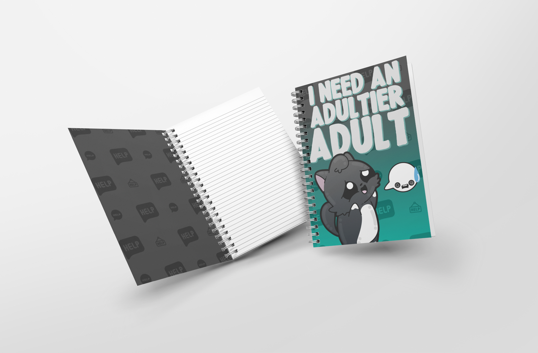 I Need An Adultier Adult Mini Notebook - ChubbleGumLLC