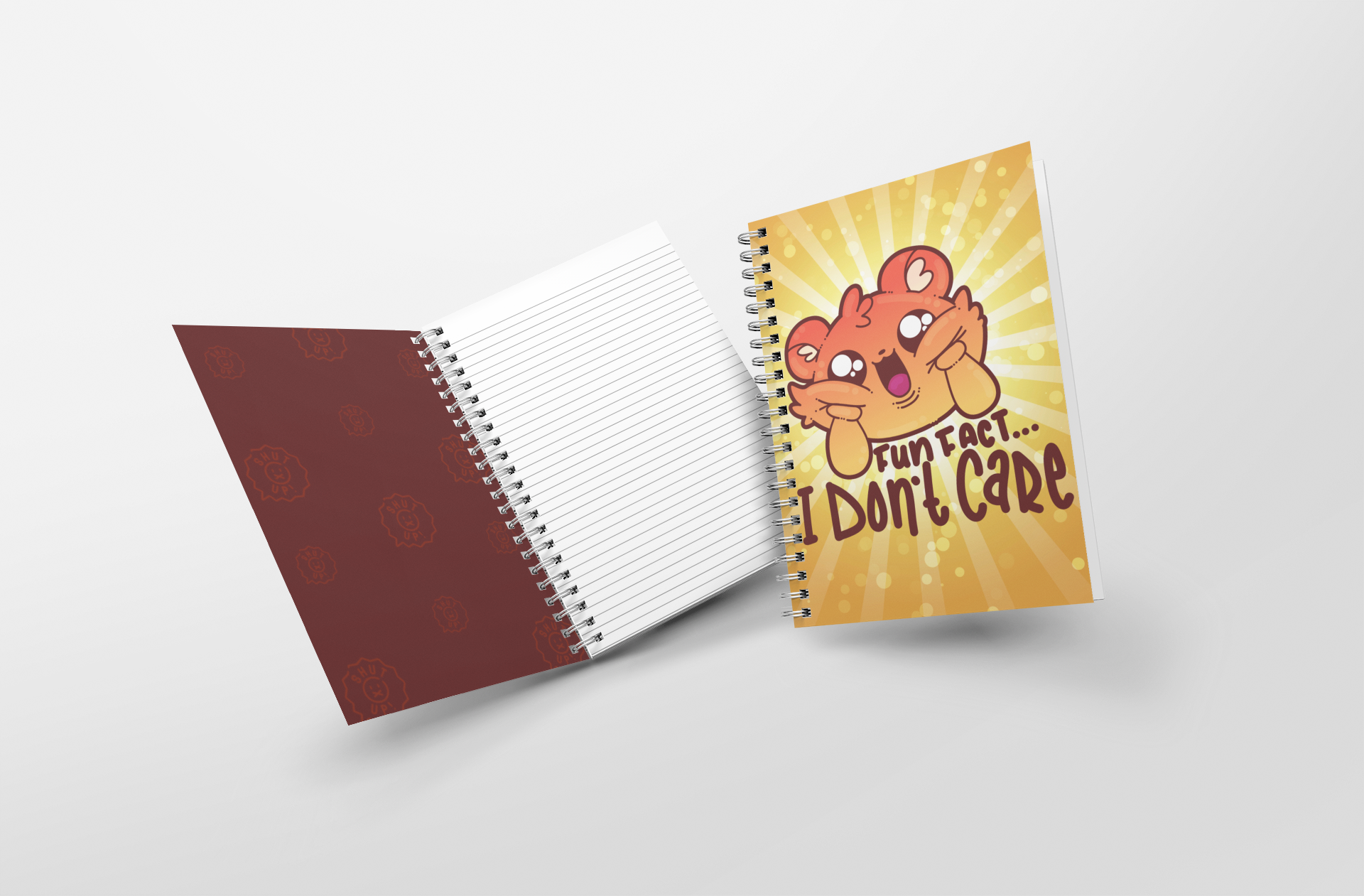 Soft Touch Mini Notebook - Fun Fact...I Don't Care - ChubbleGumLLC