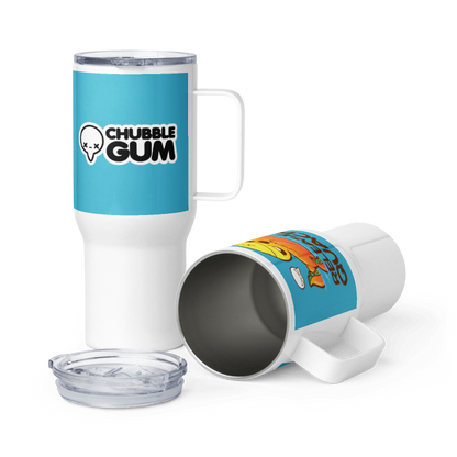 RELEASE THE QUAKEN - Travel Mug - ChubbleGumLLC