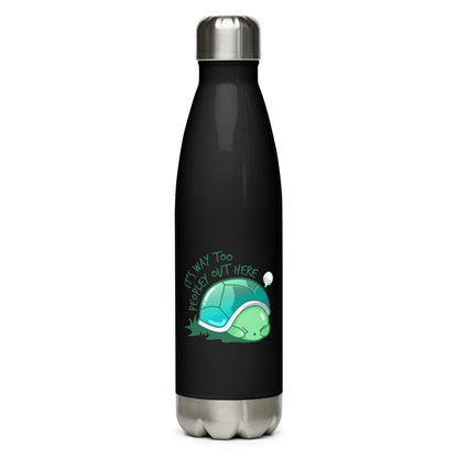 WAY TOO PEOPLEY  - Stainless Steel Water Bottle - ChubbleGumLLC