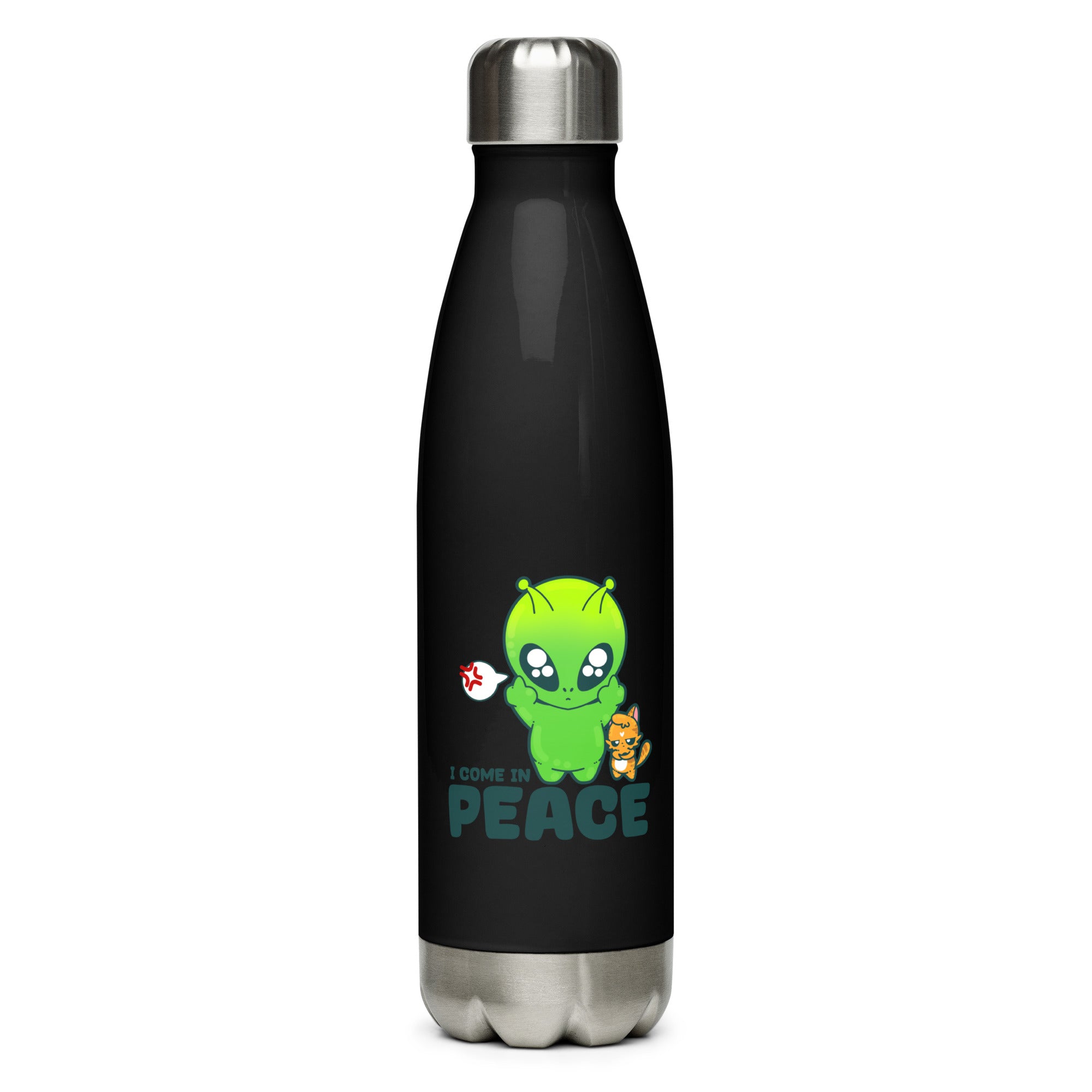 I COME IN PEACE - Stainless Steel Water Bottle - ChubbleGumLLC