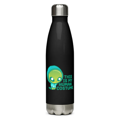 THIS IS MY HUMAN COSTUME - Stainless Steel Water Bottle - ChubbleGumLLC