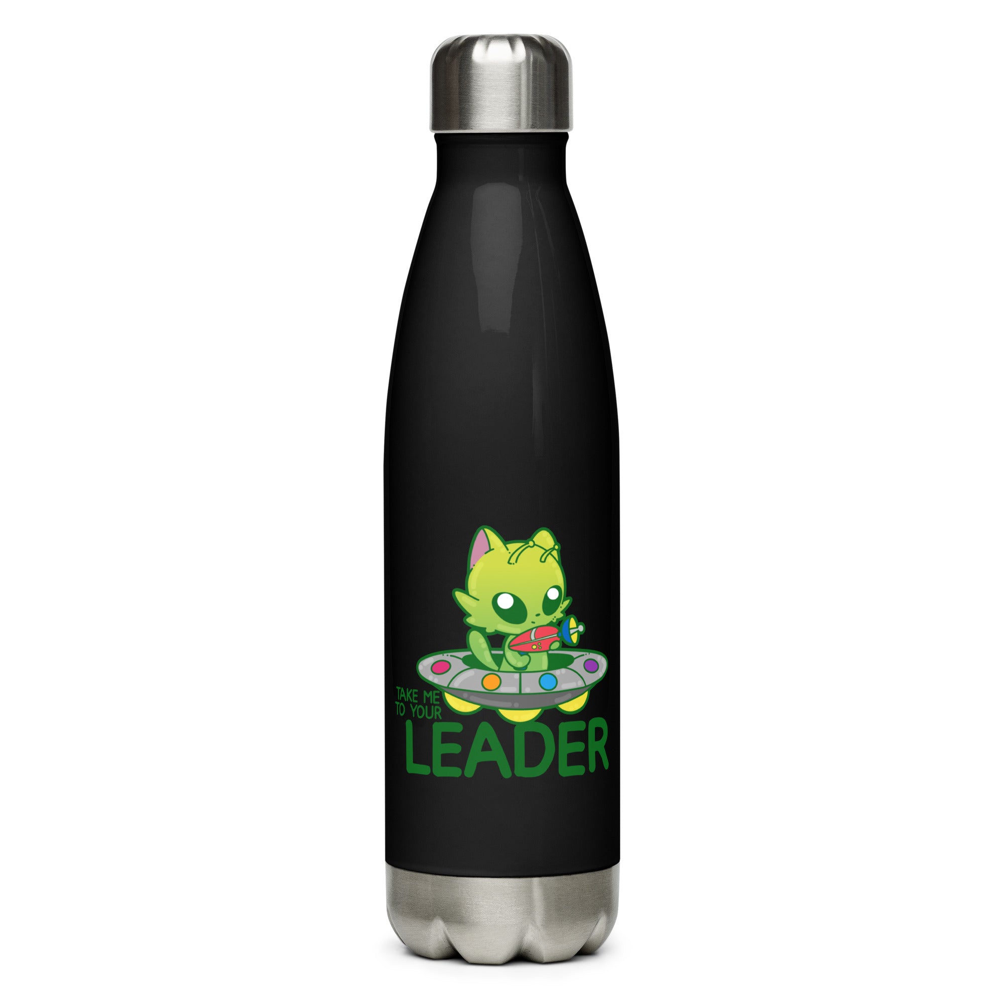 TAKE ME TO YOUR LEADER - Stainless Steel Water Bottle - ChubbleGumLLC