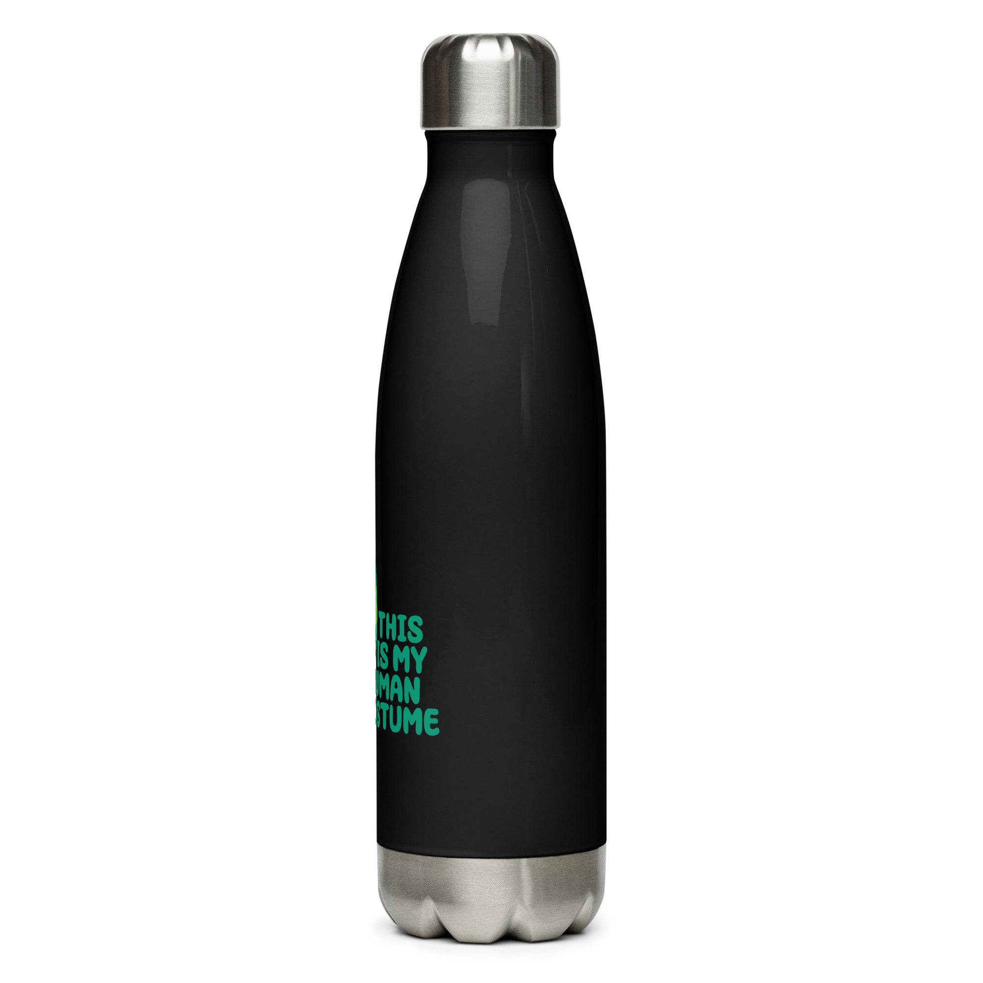 THIS IS MY HUMAN COSTUME - Stainless Steel Water Bottle - ChubbleGumLLC