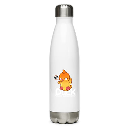 DUCK STUPID AUTOCORRECT - Stainless Steel Water Bottle - ChubbleGumLLC