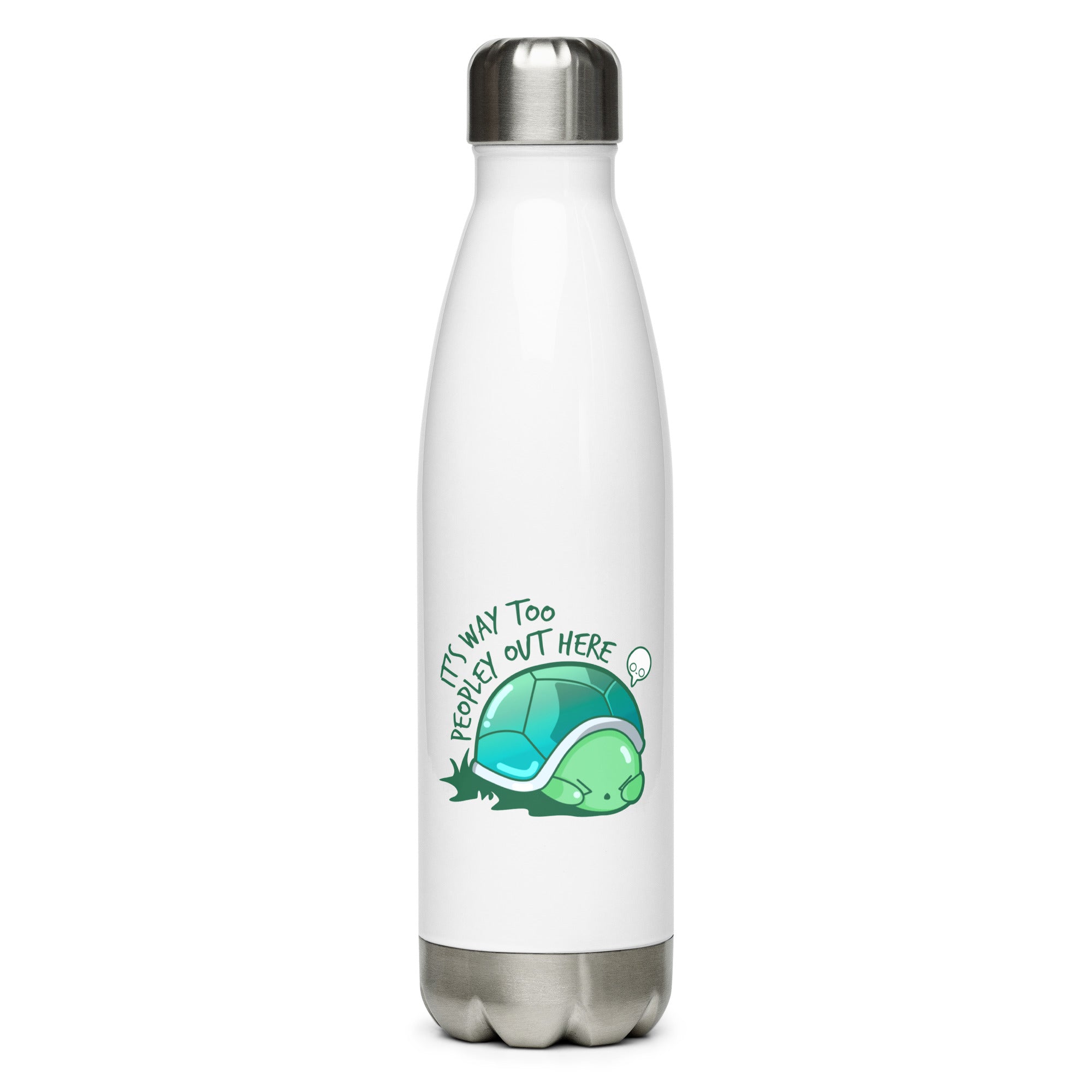 WAY TOO PEOPLEY  - Stainless Steel Water Bottle - ChubbleGumLLC