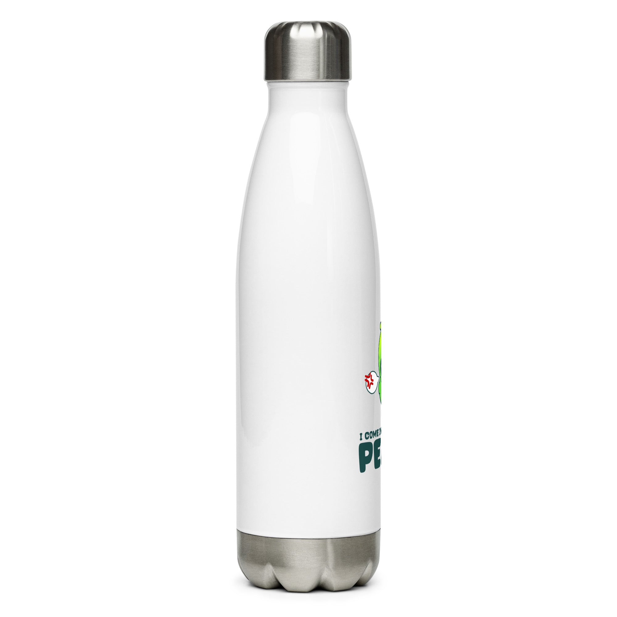 I COME IN PEACE - Stainless Steel Water Bottle - ChubbleGumLLC