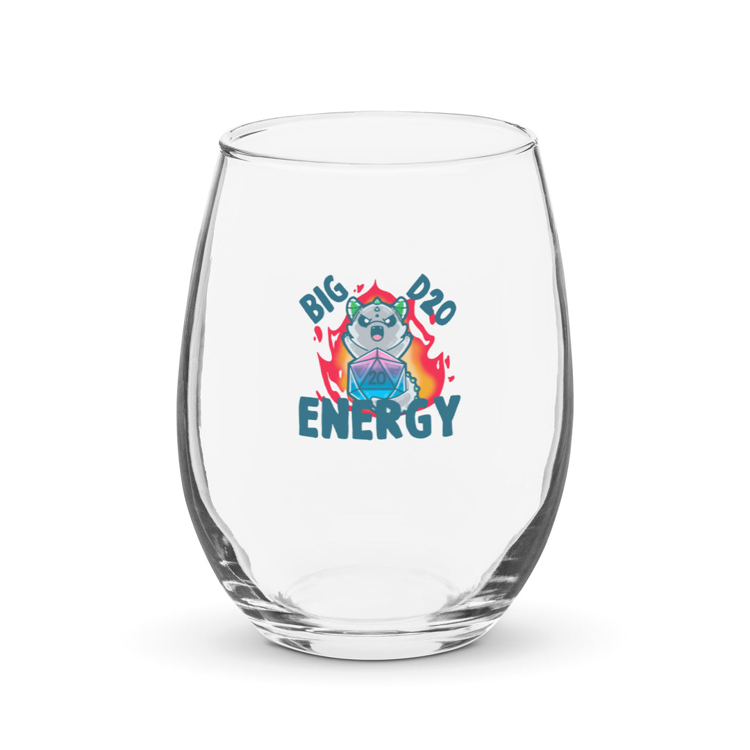 BIG D 20 ENERGY - Stemless Wine Glass - ChubbleGumLLC