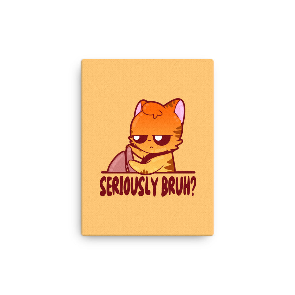 SERIOUSLY BRUH - Canvas 12 in X 16 in - ChubbleGumLLC