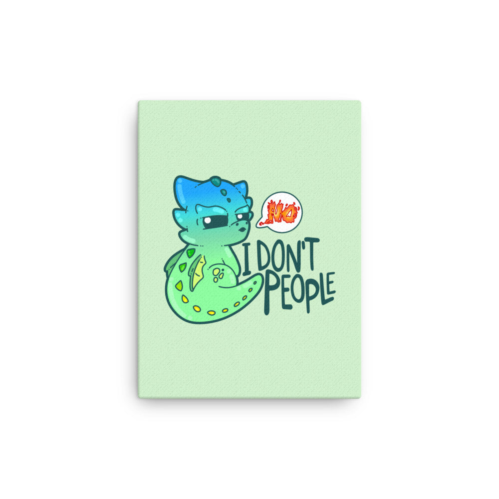 I DONT PEOPLE - Canvas 12 in X 16 in - ChubbleGumLLC