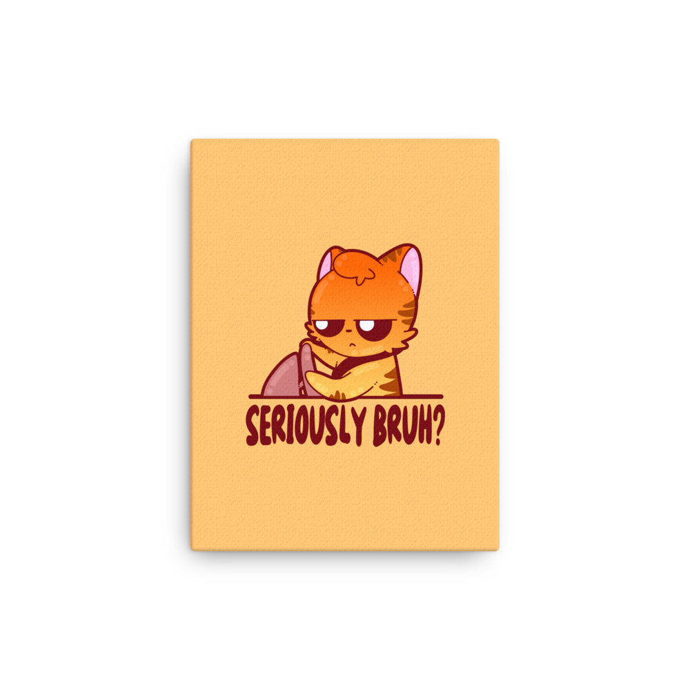 SERIOUSLY BRUH - Canvas 12 in X 16 in - ChubbleGumLLC