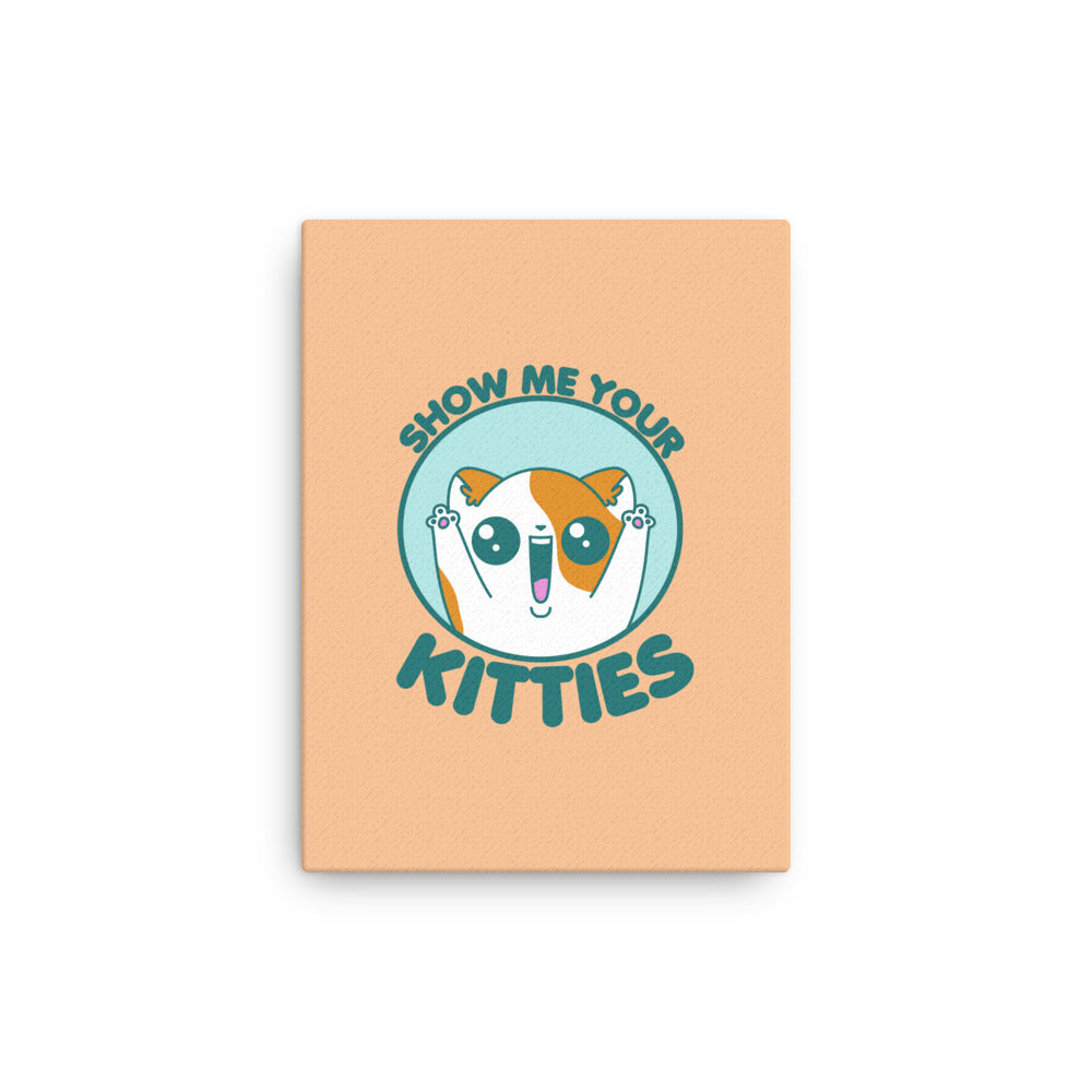 SHOW ME YOUR KITTIES - Canvas 12 in X 16 in - ChubbleGumLLC