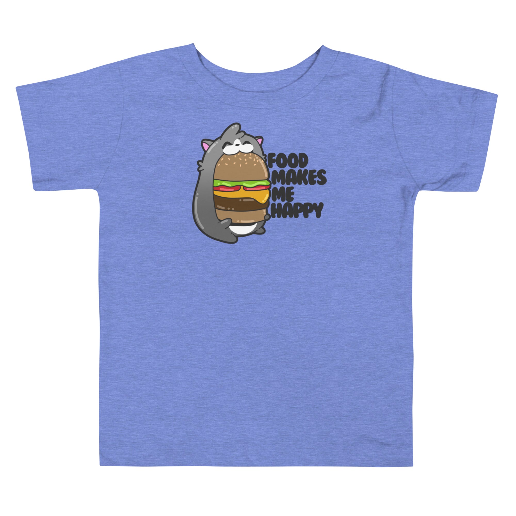 FOOD MAKES ME HAPPY - Toddler Tee - ChubbleGumLLC