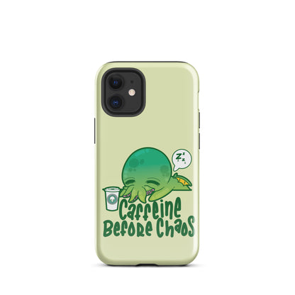 CAFFEINE BEFORE CHAOS - Tough Case for iPhone® - ChubbleGumLLC