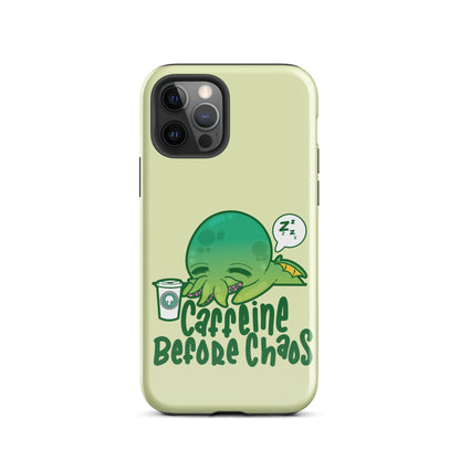 CAFFEINE BEFORE CHAOS - Tough Case for iPhone® - ChubbleGumLLC