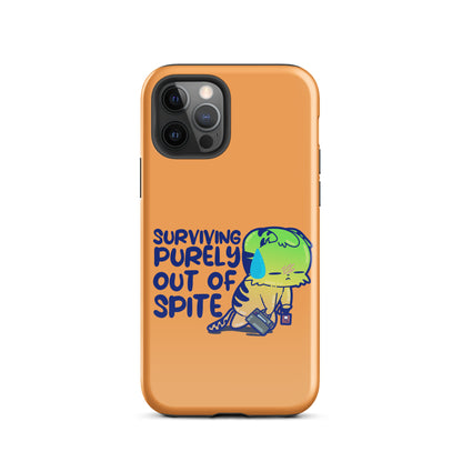 SURVIVING PURELY OUT OF SPITE - Tough Case for iPhone® - ChubbleGumLLC